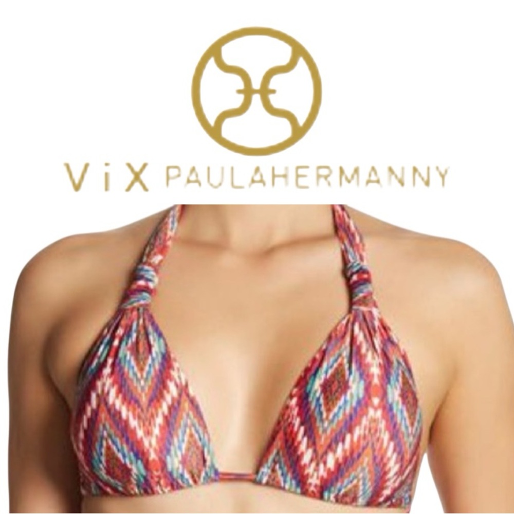 Vix Multicolor Patterned Bikini Top - image 1